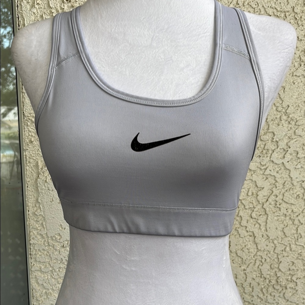 Nike Gray Sports Bra with Racerback Design size S